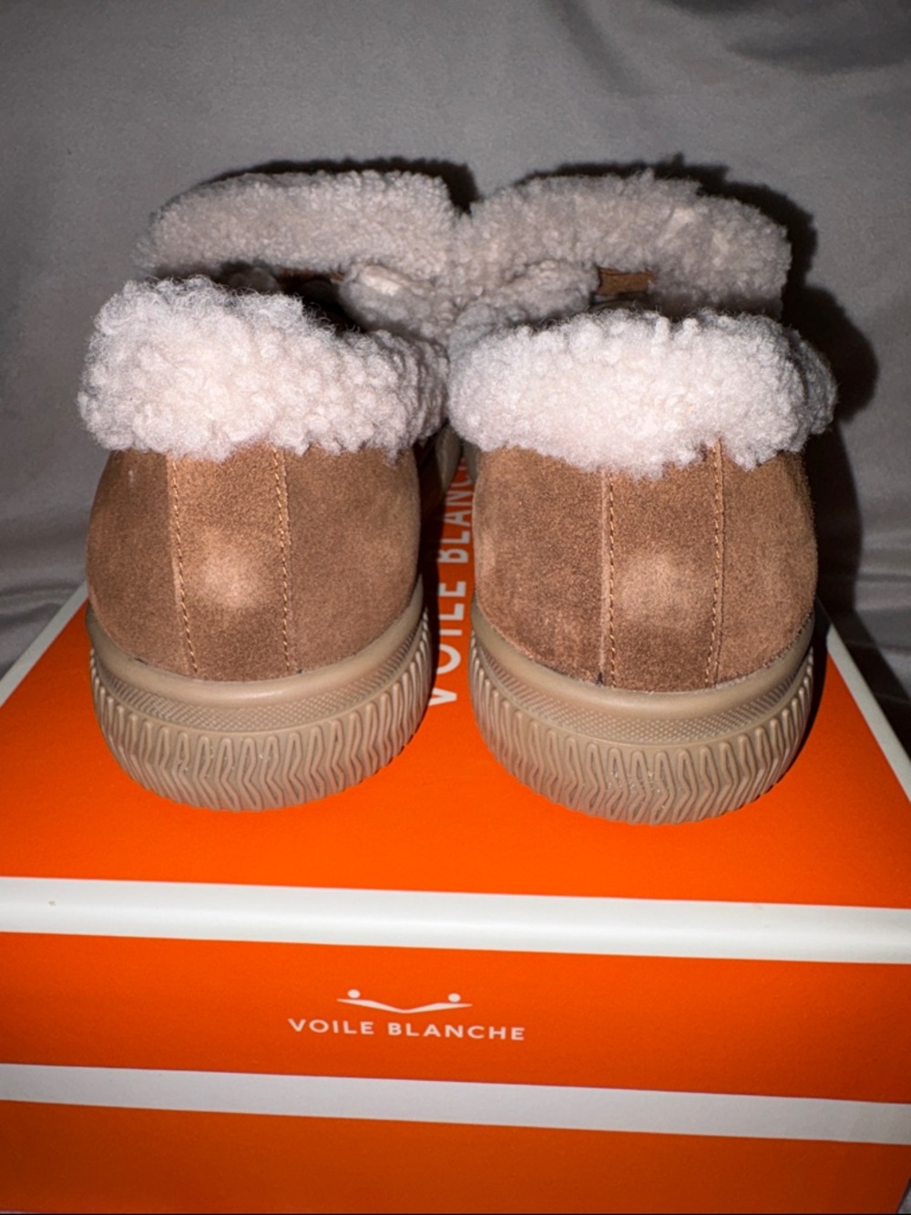 NWT VOILE BLANCHE PAN Genuine Shearling Loafer in Brown - Picture 11 of 16